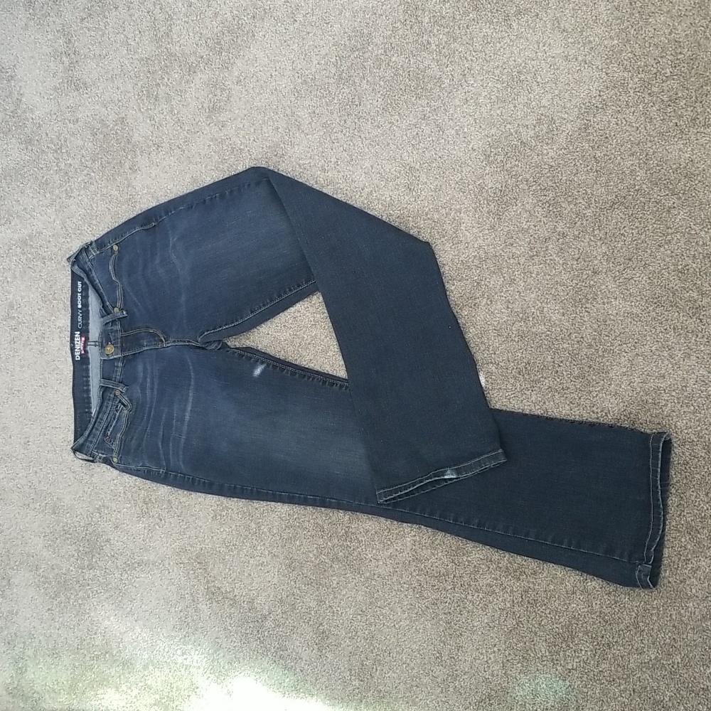 #O - Levi's Women Denizen Curvy Boot Cut Jeans In Deep Blue 26W 27.5L